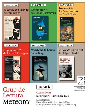 Club de lectura Meteora (abril-novembre 2026) | 