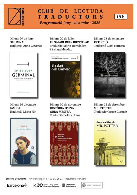 CLUB DE LECTURA AMB EL TRADUCTOR (juny-desembre 2026) | 