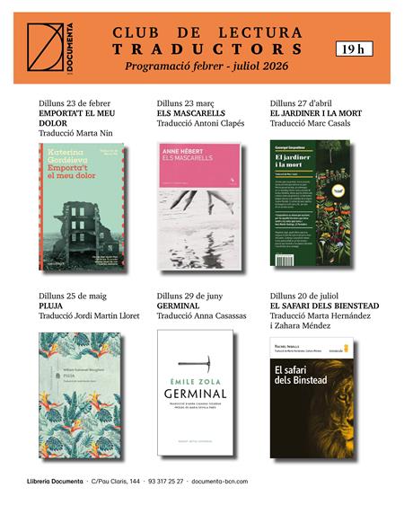 Club de lectura Traductors (febrer-juliol 2026) | 