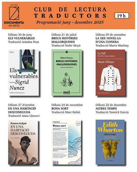 Club de lectura Traductors (juny-desembre 2025) | 