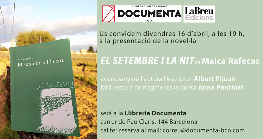 Presentem «El setembre i la nit» de Maica Rafecas - 