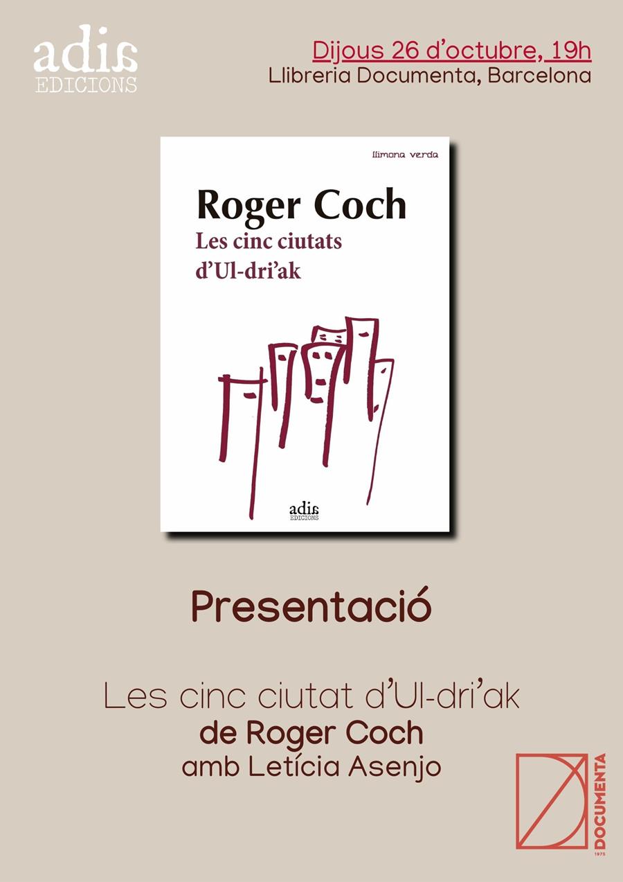 Presentació «Les cinc ciutats d’Ul-dri’ak» de Roger Coch - 