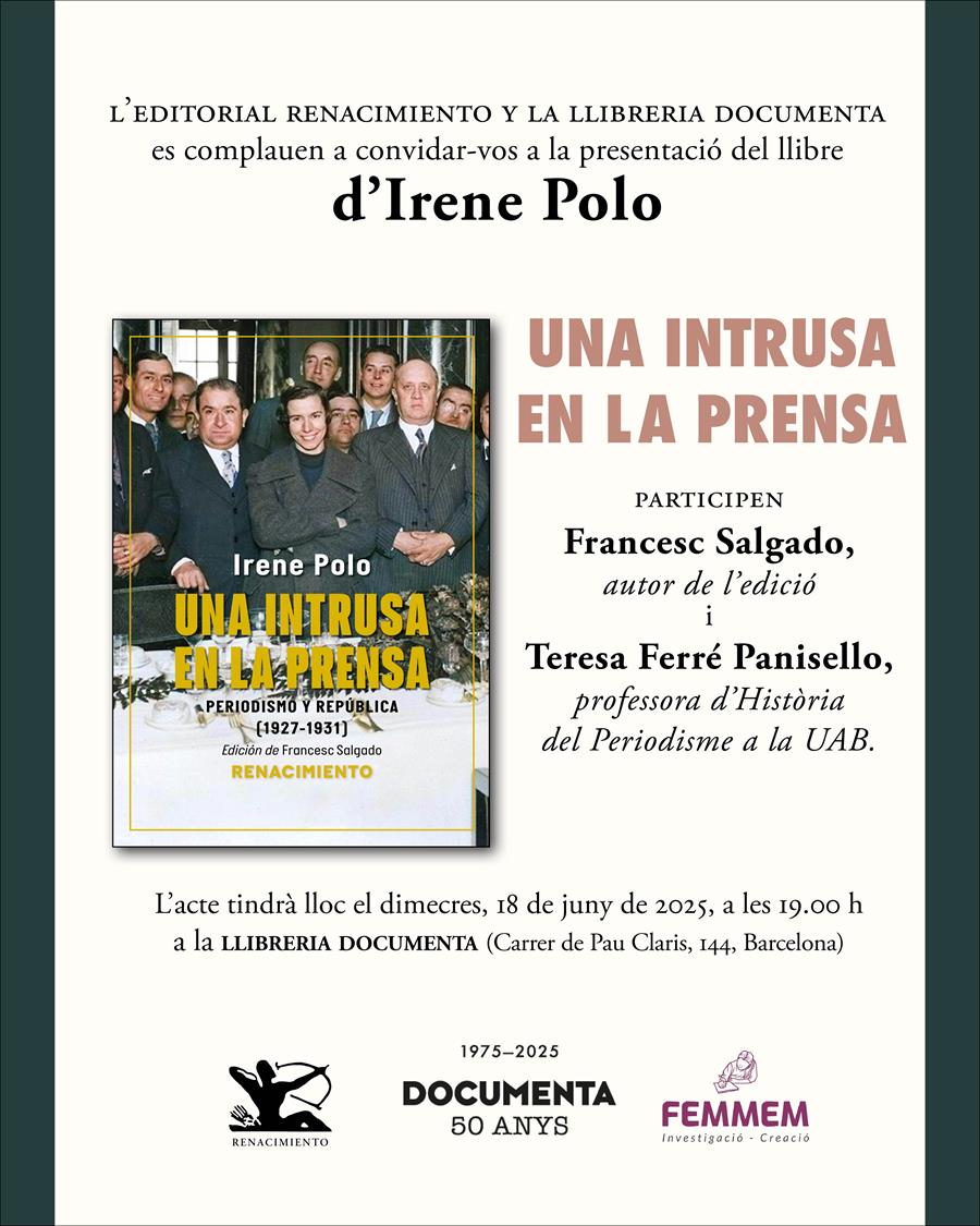 Presentació «Una intrusa en la prensa» d'Irene Polo - 