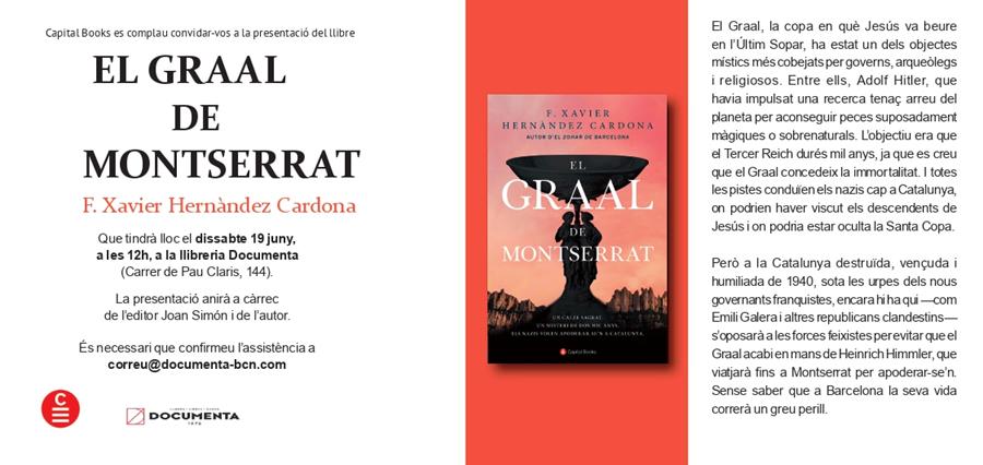 Presentem «El graal de Montserrat» de F. Xavier Hernàndez Cardona - 