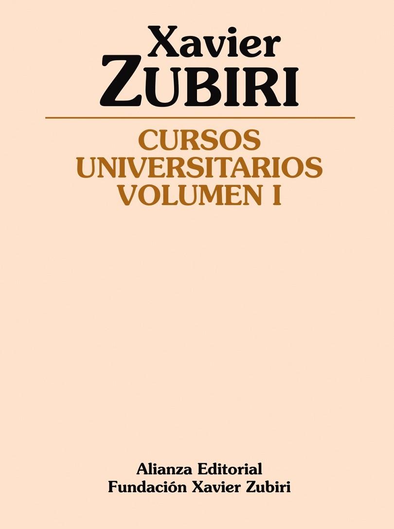CURSOS UNIVERSITARIOS VOL I | 9788420687605 | ZUBIRI