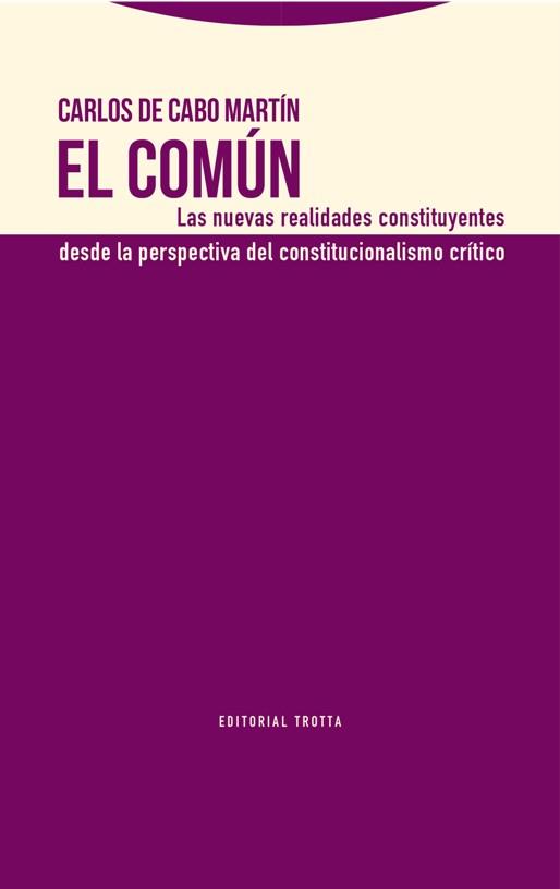 EL COMÚN | 9788498797060 | DE CABO MARTÍN, CARLOS