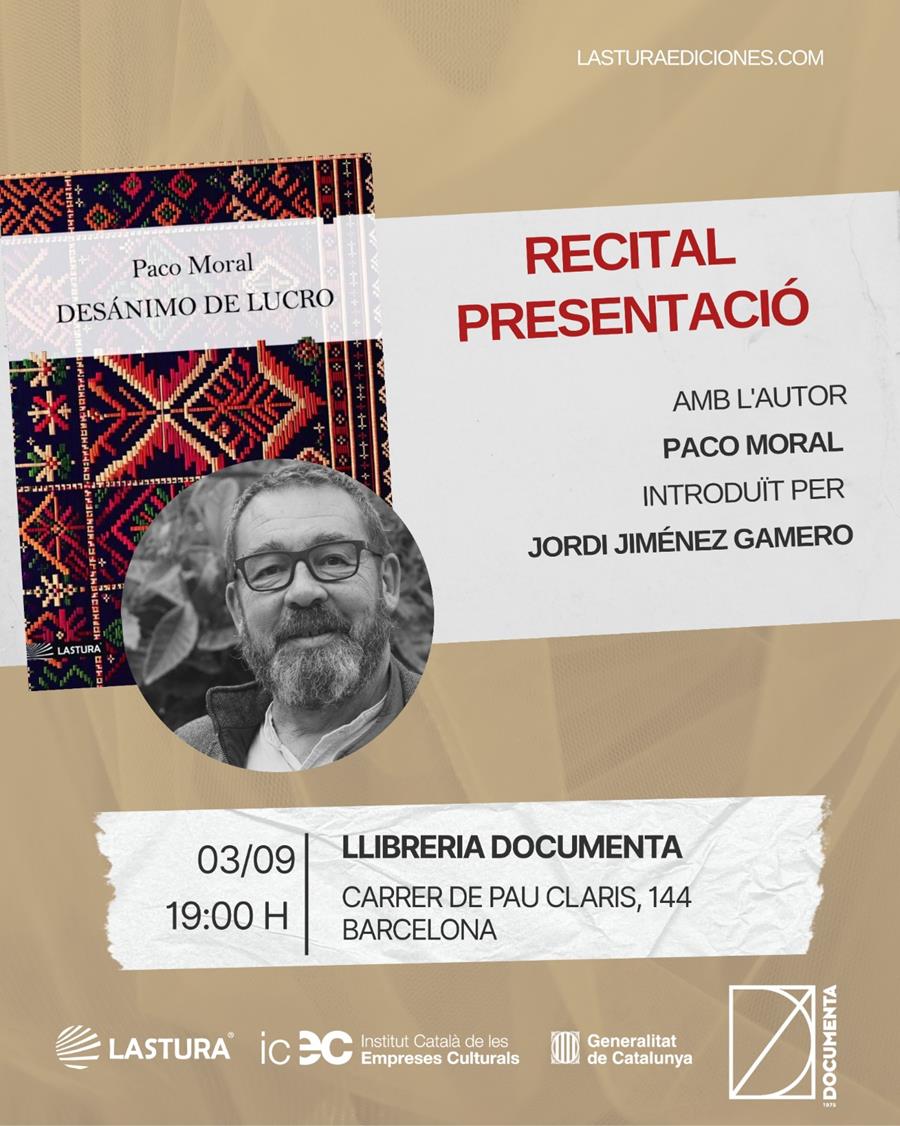 Presentació «Desánimo de lucro» de Paco Moral - 