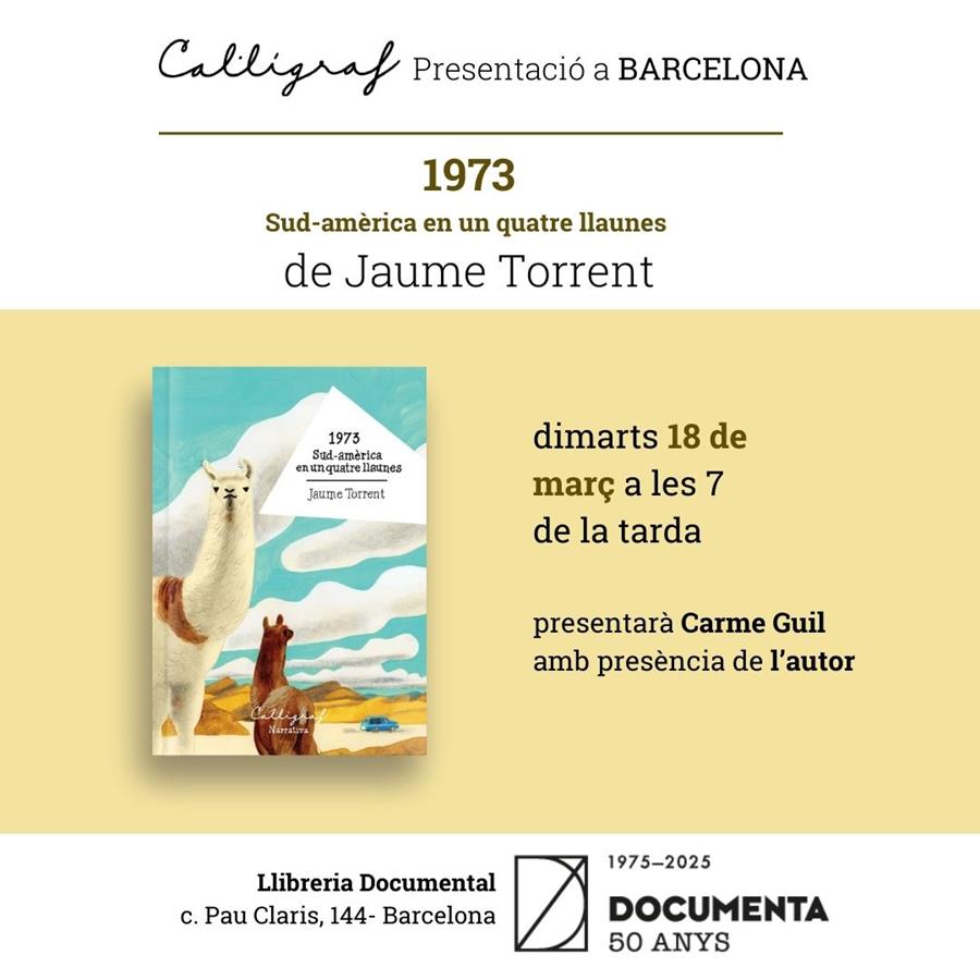 Presentació «1973. Sud-amèrica en un quatre llaunes» de Jaume Torrent - 