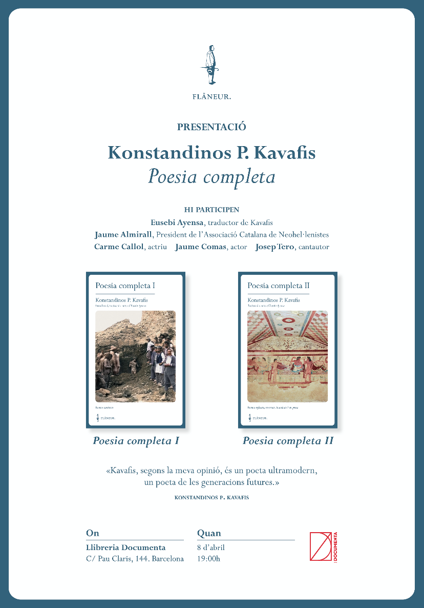 Presentació «Poesia Completa I i II» de Konstandinos P. Kavafis - 