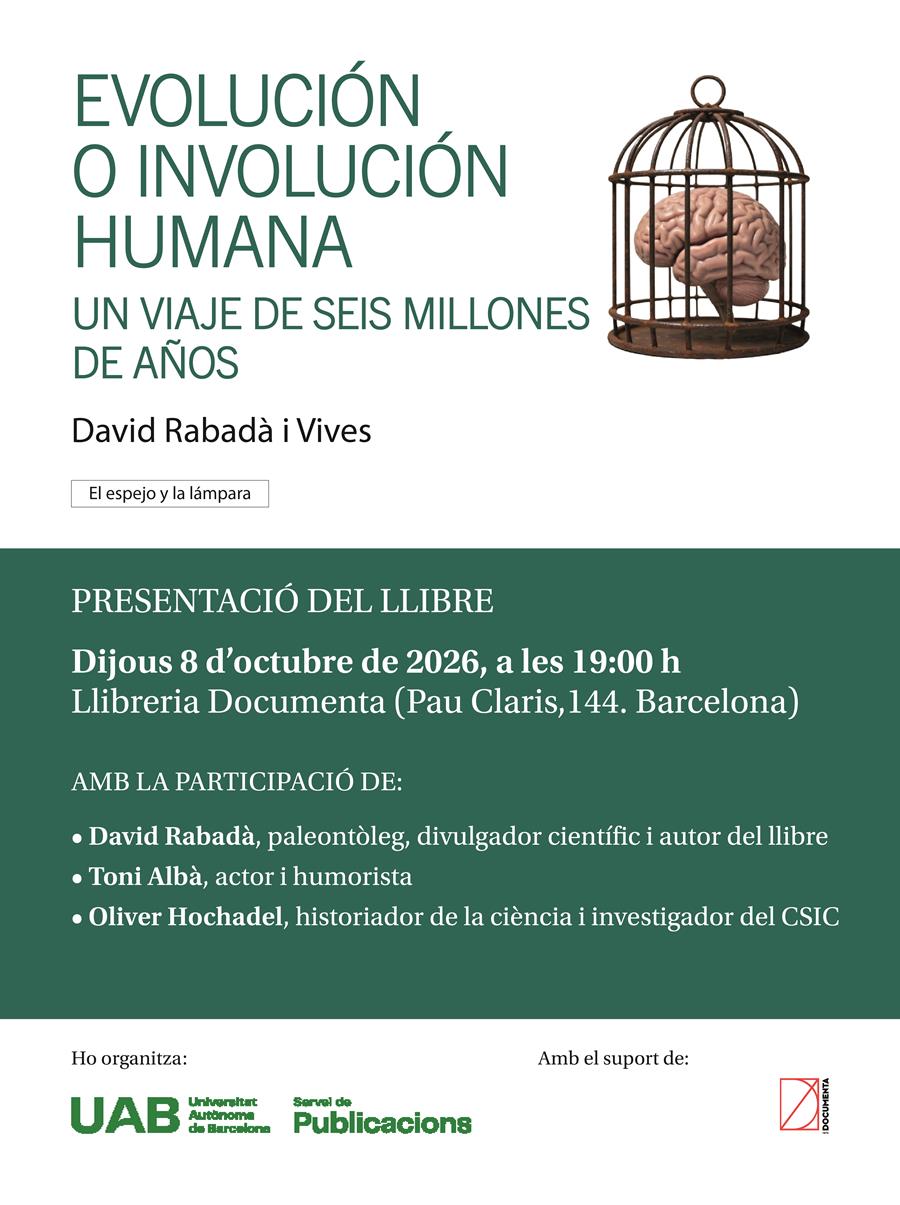 Presentació «Evolución o involución humana. Un viaje de seis millones de años» de David Rabadà - 