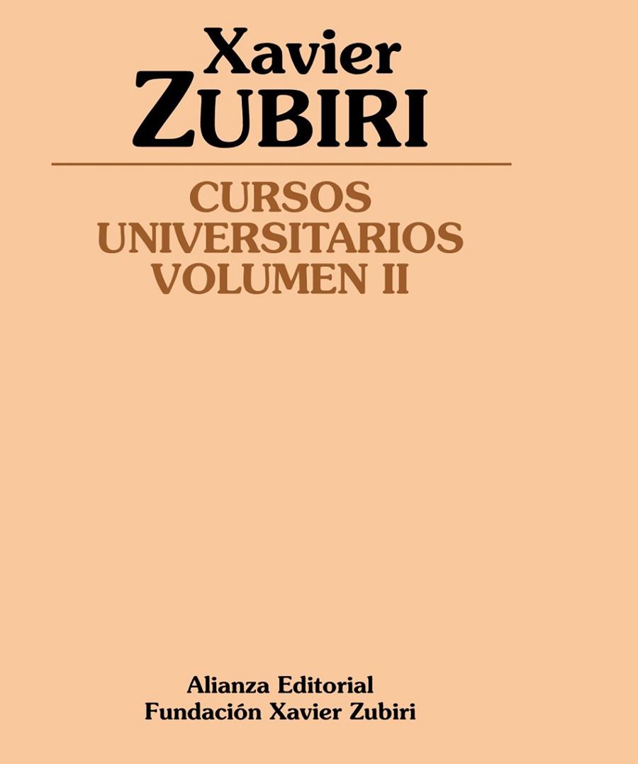 CURSOS UNIVERSITARIOS VOL. II | 9788420687926 | ZUBIRI