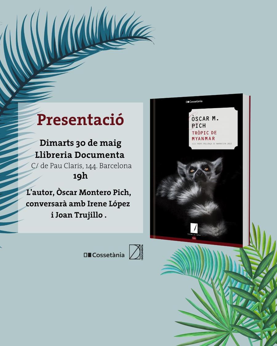 Presentació «Tròpic de Myanmar» d'Òscar M. Pich - 