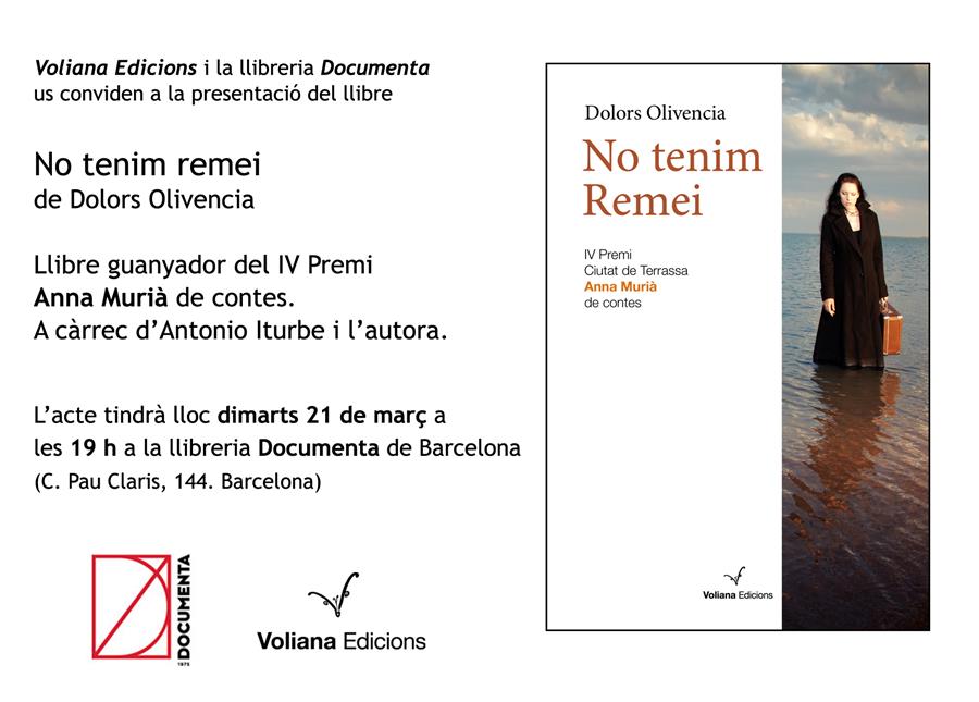 Presentació «No tenim Remei» de Dolors Olivencia - 
