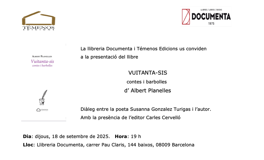 Presentació «Vuitanta-sis contes i barbolles» d'Albert Planelles - 