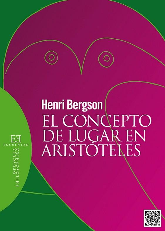 EL CONCEPTO DE LUGAR EN ARISTÓTELES | 9788490550168 | BERGSON, HENRY