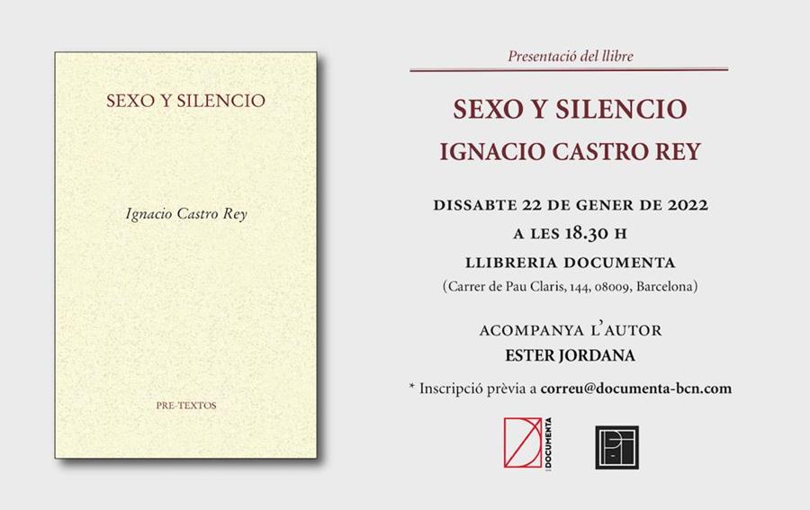 ANUL·LADA Presentem «Sexo y silencio» d'Ignacio Castro - 