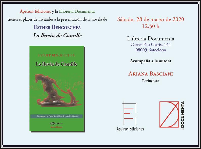 Presentem 'La Lluvia De Camille' d'Esther Bengoechea - 