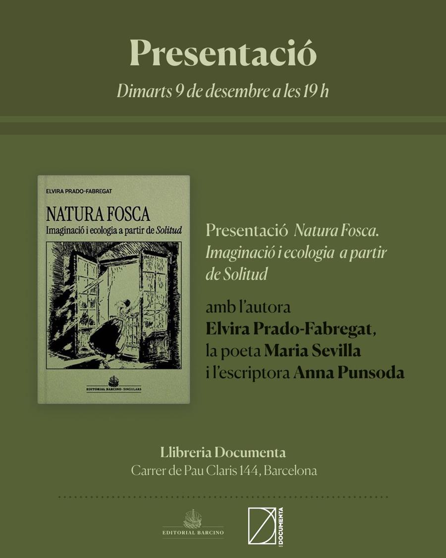 Presentació «Natura fosca» d'Elvira Prado-Fabregat - 