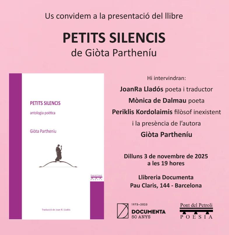 Presentació «Petits silencis» de Giòta Partheníu - 