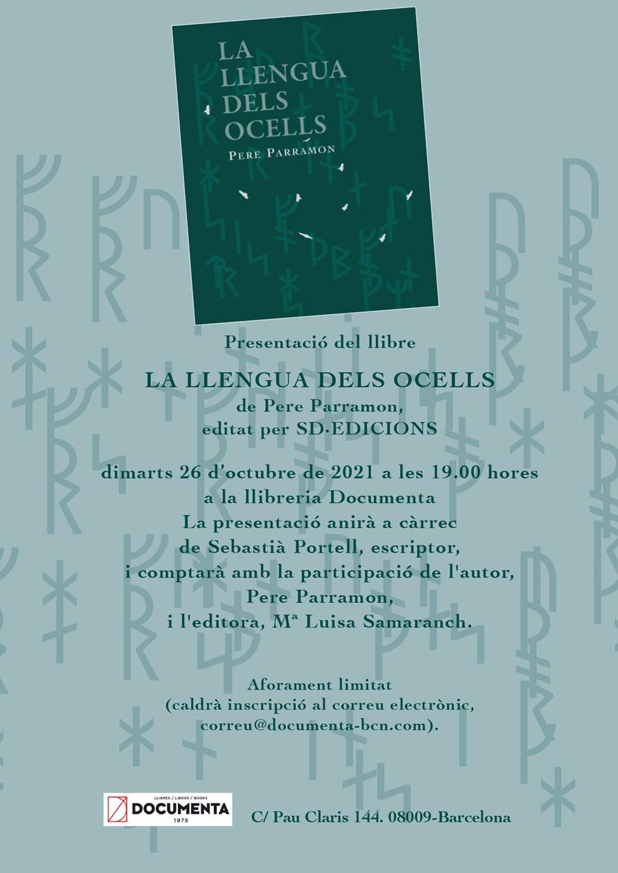 Presentem «La llengua dels ocells» de Pere Parramon - 