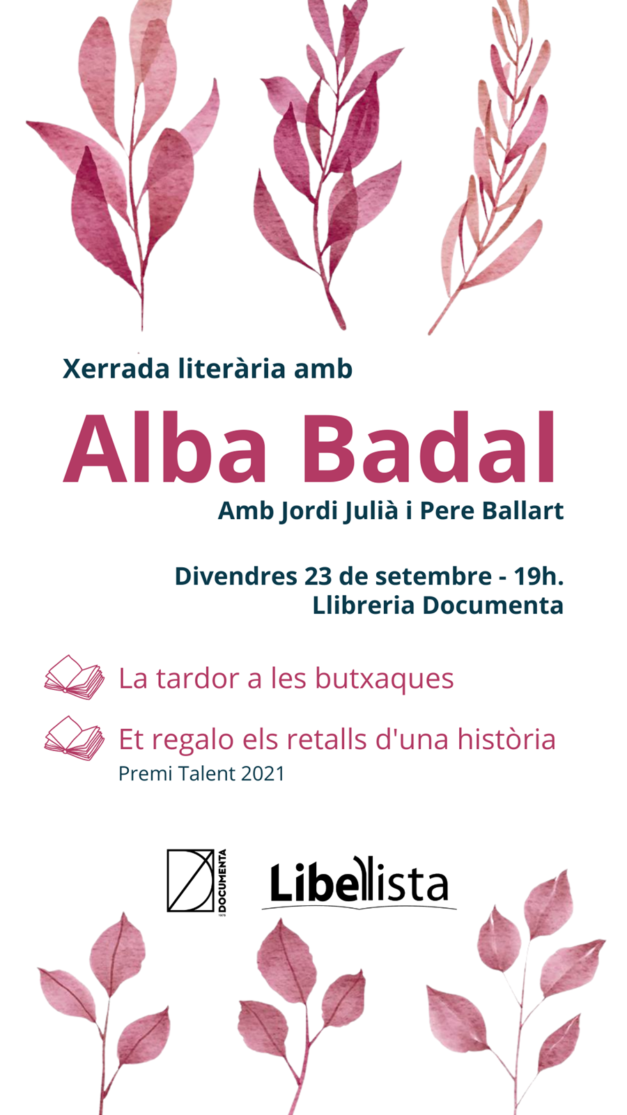 Xerrada Literària amb Alba Badal, Jordi Julià i Pere Ballat. - 