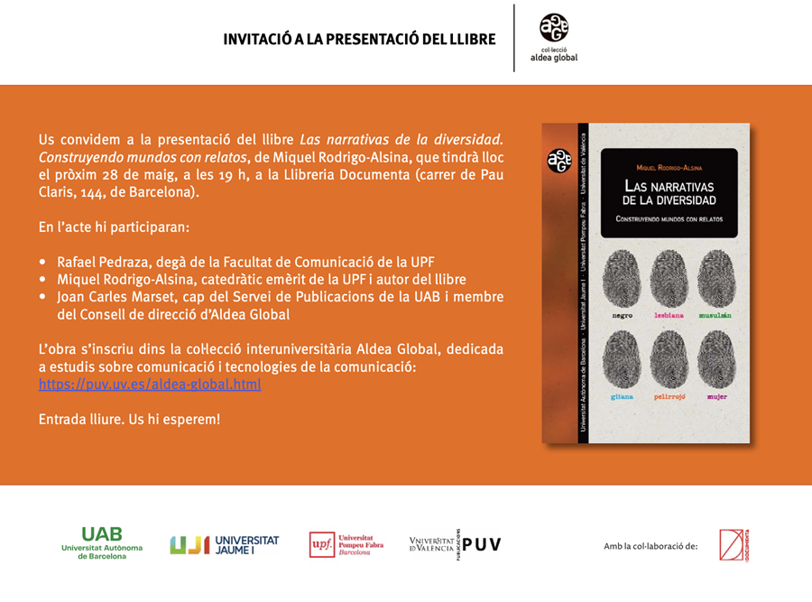 Presentació «Las narrativas de la diversidad» de Miquel Rodrigo-Alsina - 