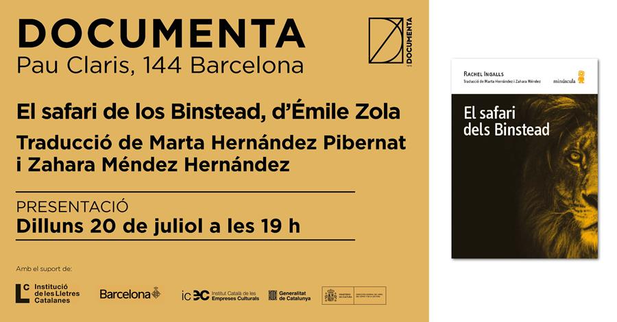 Club de Lectura El Safari de los Binstead, amb la Traductora Marta Hernàndez Pibernat - 