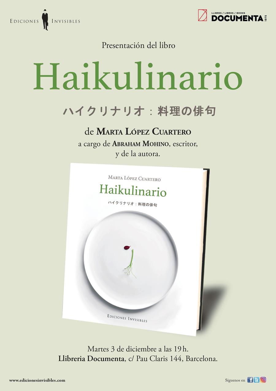 Presentem Haikulinario de Marta Lopez Cuartero - 