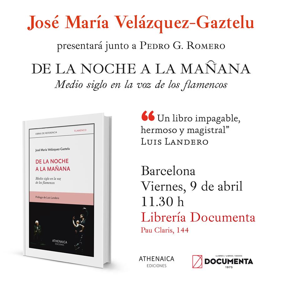 Presentem «De la noche a la mañana» de José María Velázquez Gaztelu - 