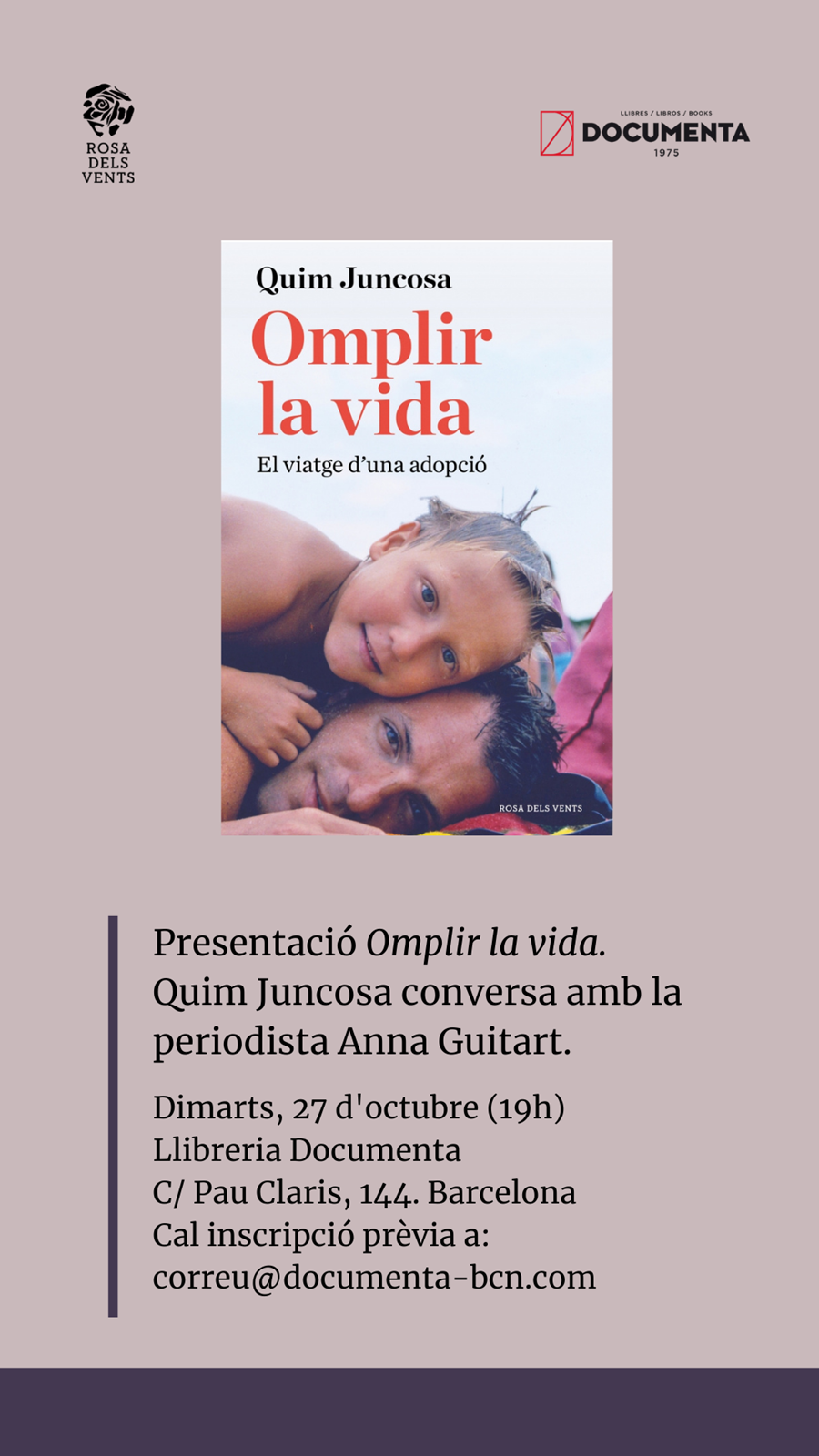 Presentem "Omplir la vida" de Quim Juncosa - 