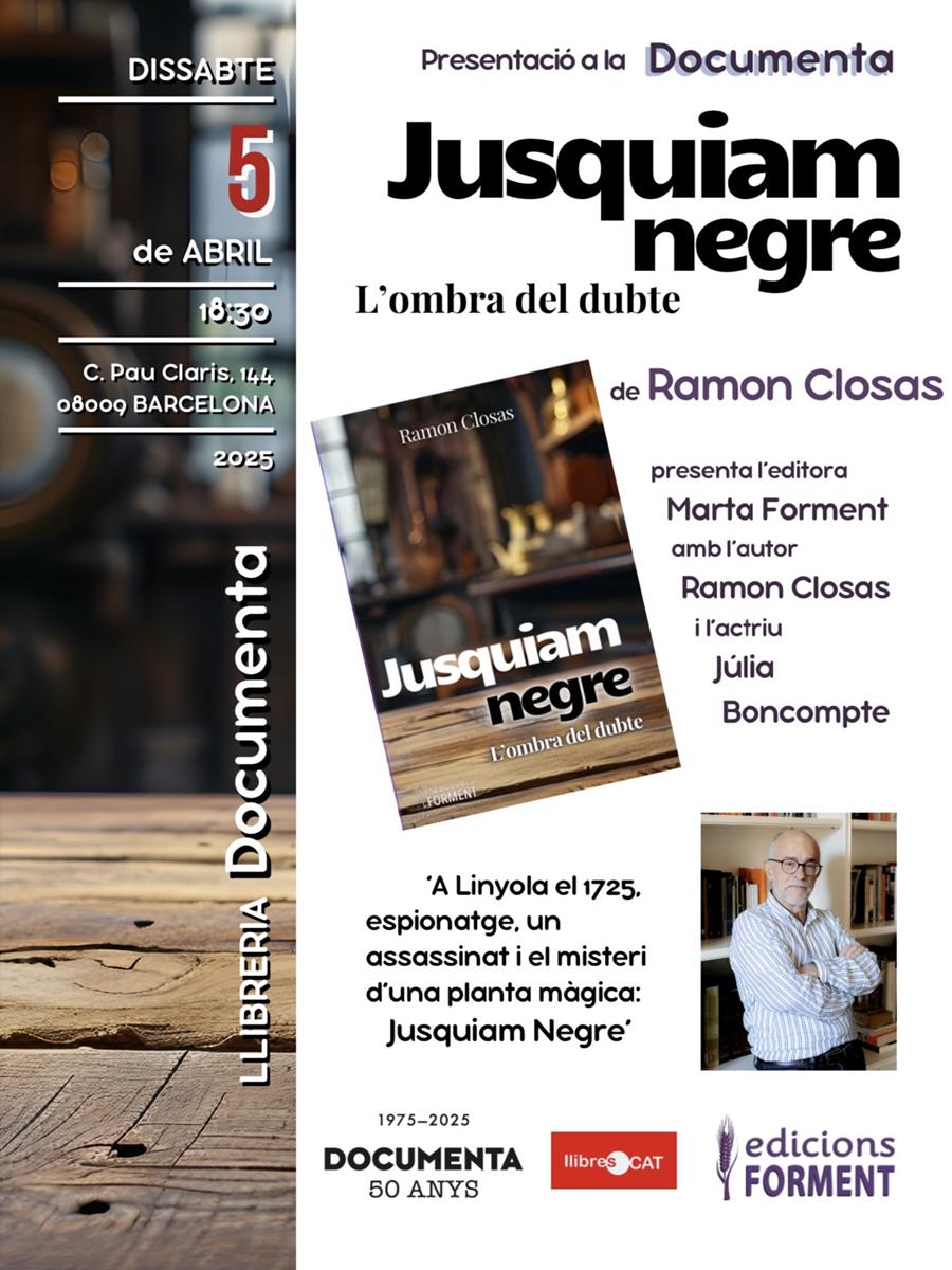 Presentació «Jusquiam negre» de Ramon Closas Mestre - 