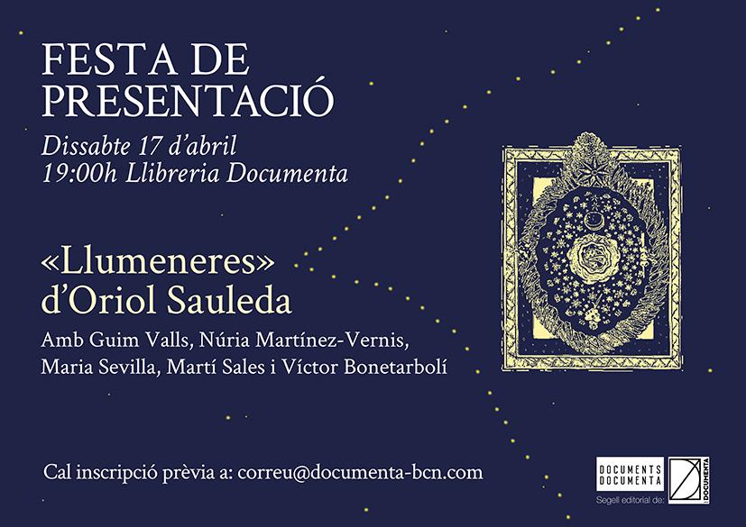Presentem «Llumeneres» d'Oriol Sauleda - 