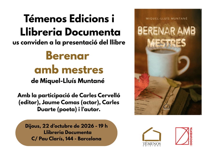 Presentació «Berenar amb mestres» de Miquel-Lluís Muntané - 