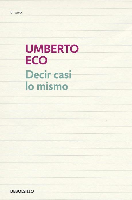 DECIR CASI LO MISMO | 9788483468920 | ECO