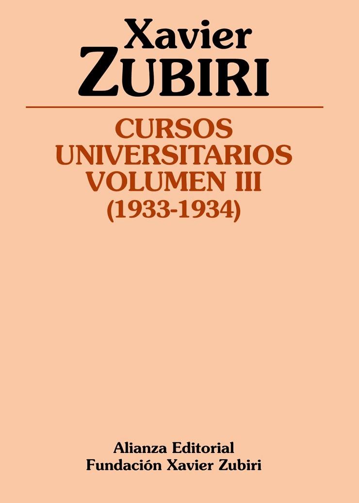 CURSOS UNIVERSITARIOS VOL III | 9788420669670 | ZUBIRI