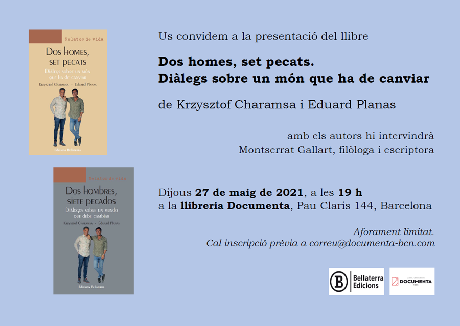 Presentem «Dos homes, set pecats» de Krzysztof Charamsa i Eduard Planas - 