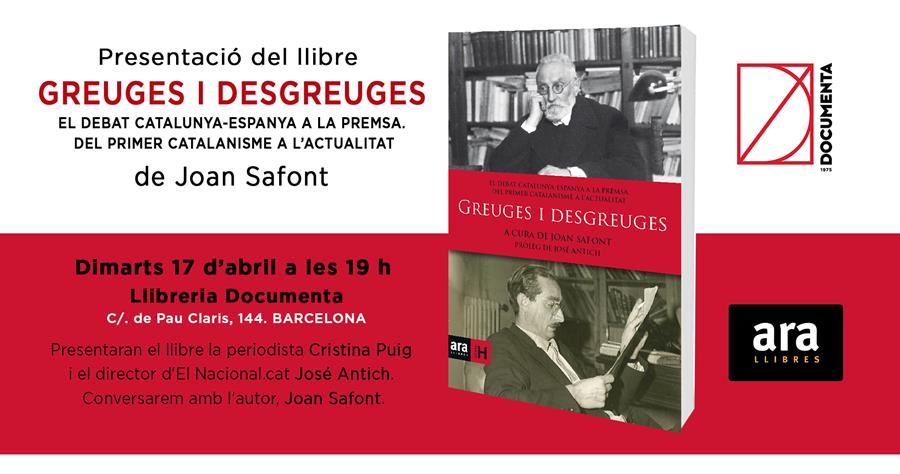Presentem "Greuges i desgreuges", de Joan Safont - 