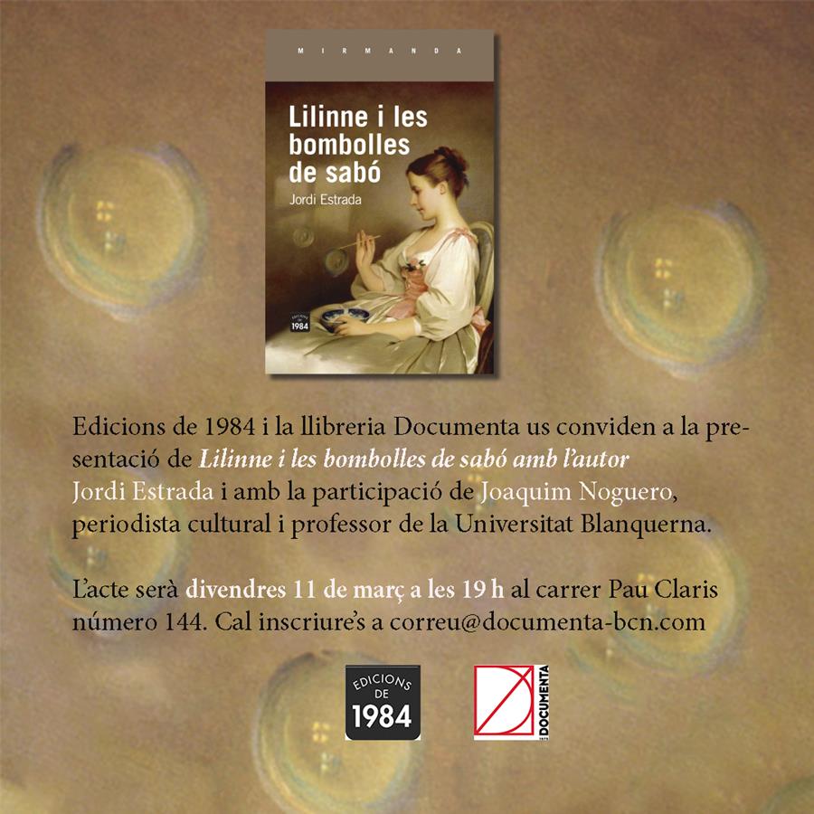 Presentem «Lilinne i les bombolles de sabó» de Jordi Estrada - 