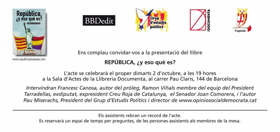 Presentem 'República, ¿y eso qué es?', de Pau Miserachs - 