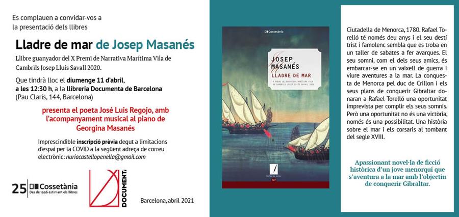 Presentem «Lladre de mar» de Josep Masanés - 