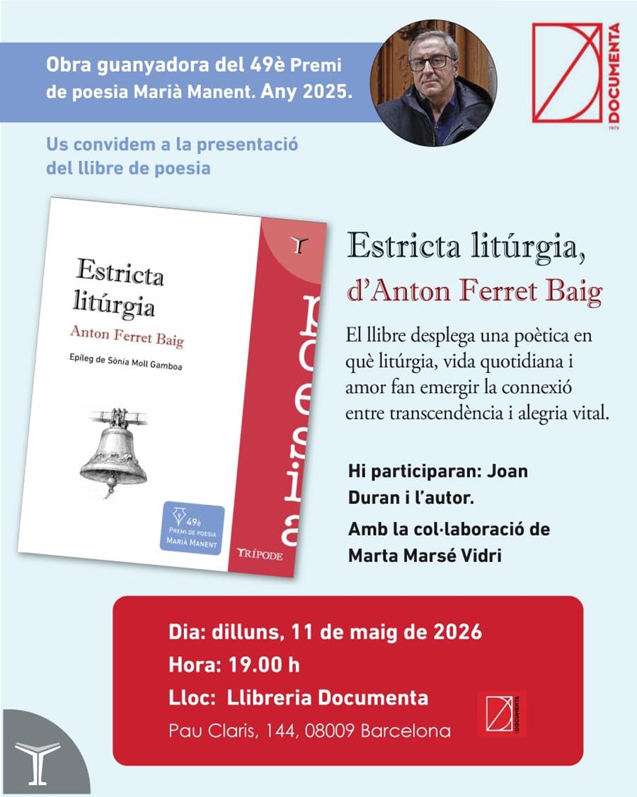 Presentació «Estricta litúrgia» d'Anton Ferret  - 