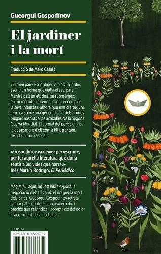 CLUB DE LECTURA TRADUCTORS  «El jardiner i la mort» de Gueorgui Gospodínov. Traducció de Marc Casals - 