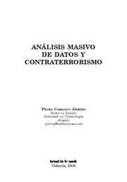ANÁLISIS MASIVO DE DATOS Y CONTRATERRORISMO | 9788498765410 | PEDRO CARRASCO JIMÉNEZ