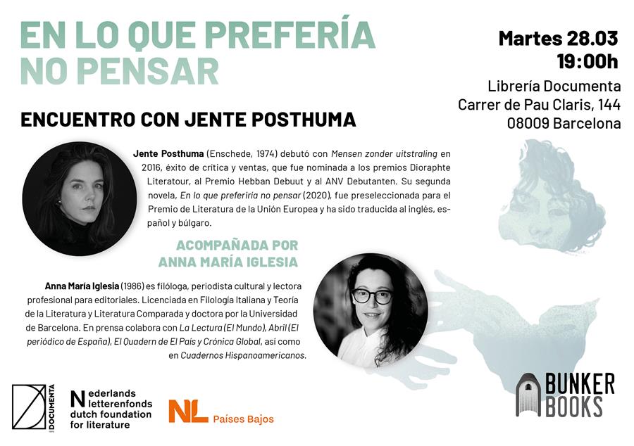 Presentació «En lo que preferiría no pensar» de Jente Posthuma - 