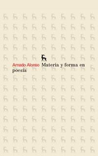 MATERIA Y FORMA EN POESIA | 9788424921040 | ALONSO