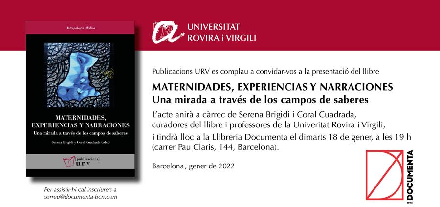 Presentem «Maternidades, experiencias y narraciones» a càrrec de Serena Brigidi i Coral Cuadrad - 