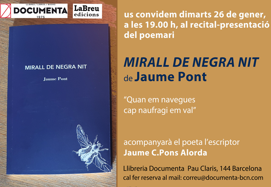 Presentem i recitem "Mirall de negre nit" de Jaume Pont - 