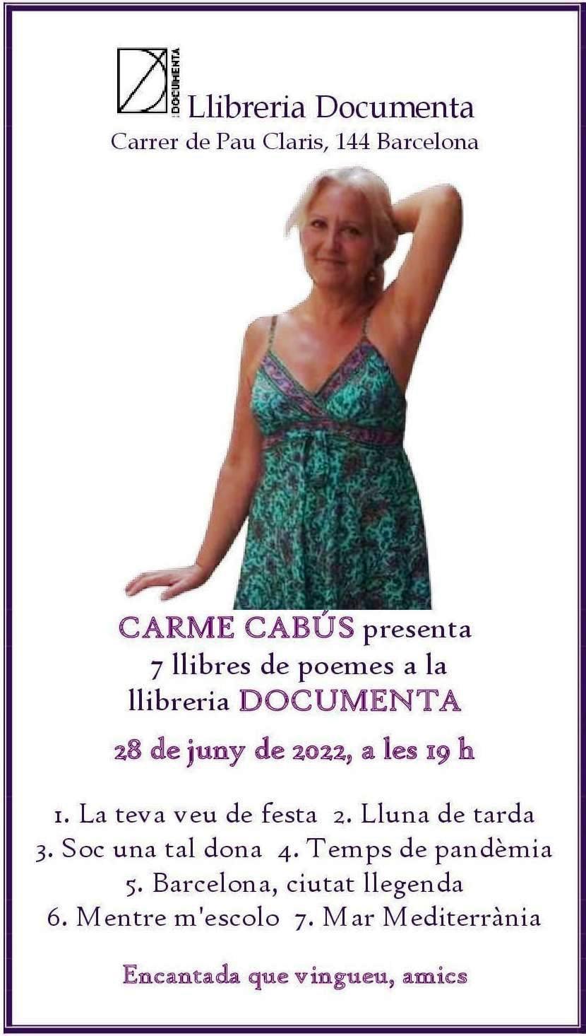 Presentem 7 llibres de poesia, de Carme Cabús - 