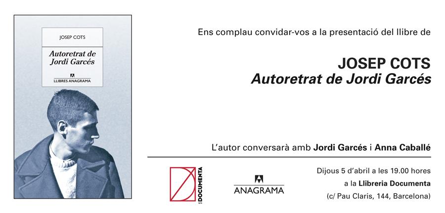 Presentem "Autoretrat de Jordi Garcés", de Josep Cots - 