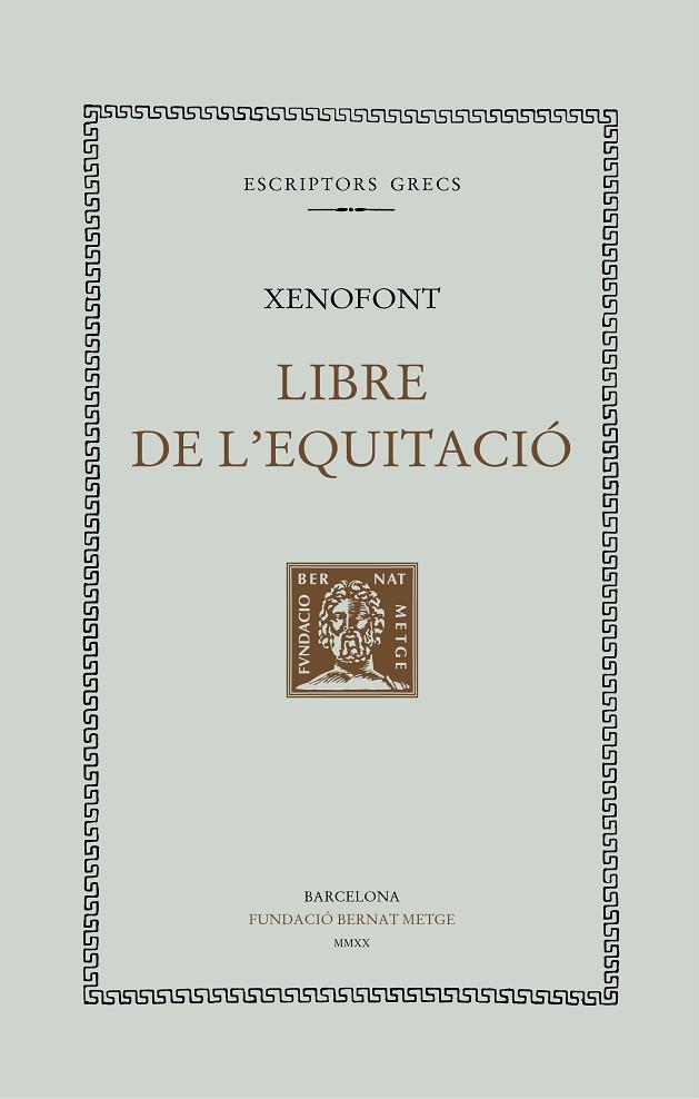 LLIBRE DE L'EQUITACIÓ | 9788498593488 | XENOFONT